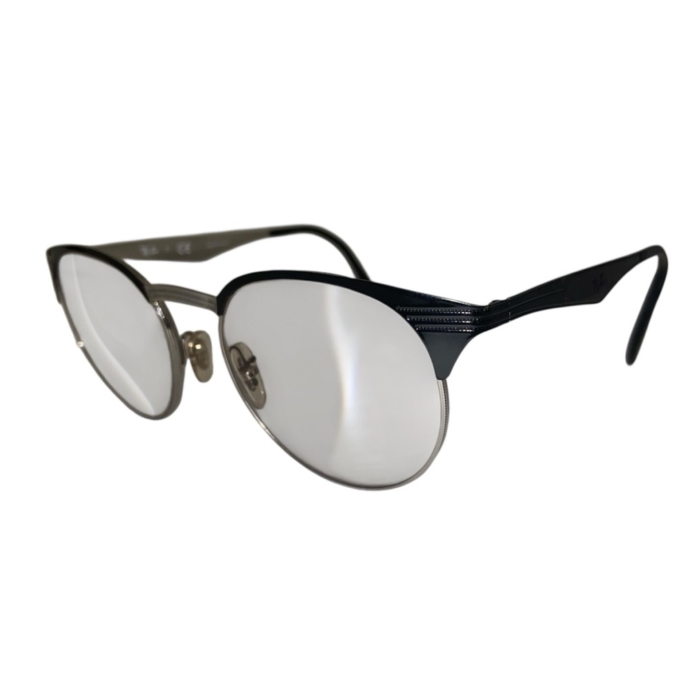 Ray-Ban Eyeglasses RB 6406 2861 Black Steel Half Rim Round Eyeglasses Frames